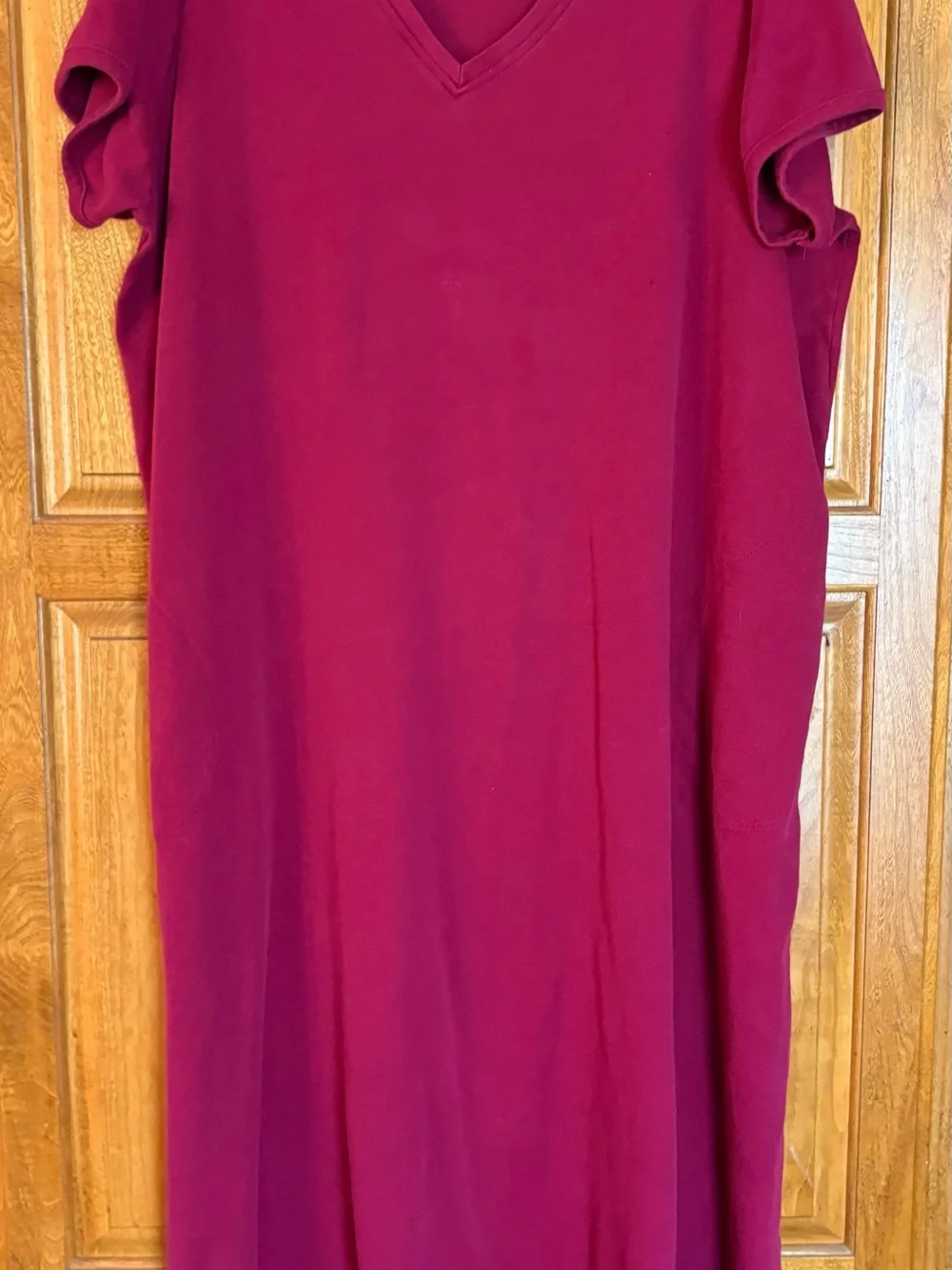 Dreams & Co Lounge Dress Burgundy 1X